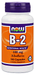 Now Vitamin B-2 (Riboflavin) 100mg - 100 Capsules