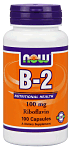 Now Vitamin B-2 (Riboflavin) 100mg - 100 Capsules
